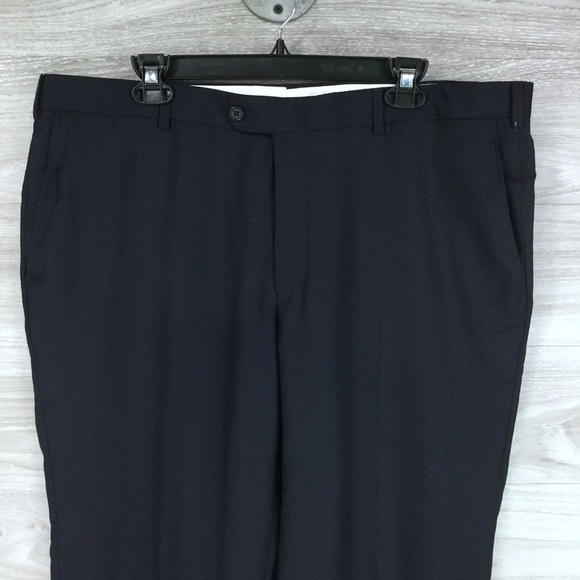 Navy Un-hemmed Dress Pants - Picture 2 of 4